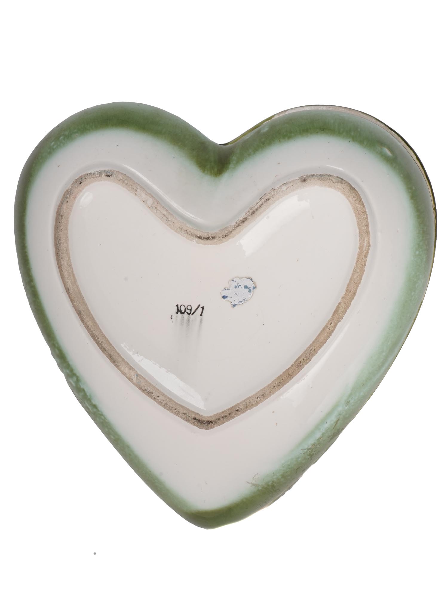 MID CENTURY ROYAL SEALY HEART CERAMIC TRINKET BOX PIC-3